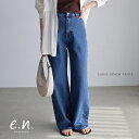 evernavy エバーネイビー カーブ デニム パンツ レディース ボトム カーブパンツ ワイドパンツ Gパン ジーパン ジーンズ ズボン 体型カバー ゆった...