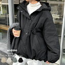 中綿 ダウン ジャケット モンスターパーカー レディース ブルゾン ダウンジャケット ダウンコート ペディン アウター 羽織り オーバーサイズ 体型カバー ゆっ...