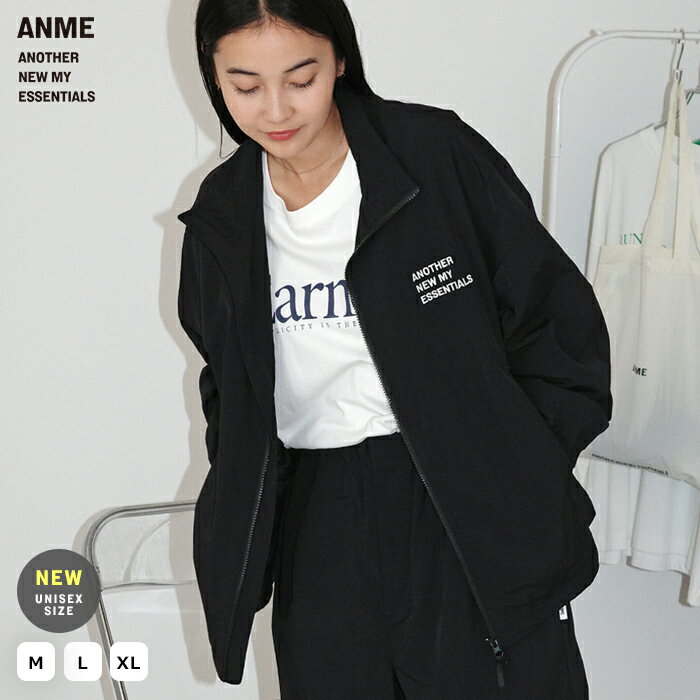 ANME アンメ UVカット 接触冷感 ナイロン ジャケット ブルゾン レディース メンズ 男女兼用 ユニセックス ノームコア トップス ジャンパー UPF50＋ 撥水 軽量 機能性 体型カバー ポケット アウトドア セットアップ M L XL 春夏 春 夏 秋 冬