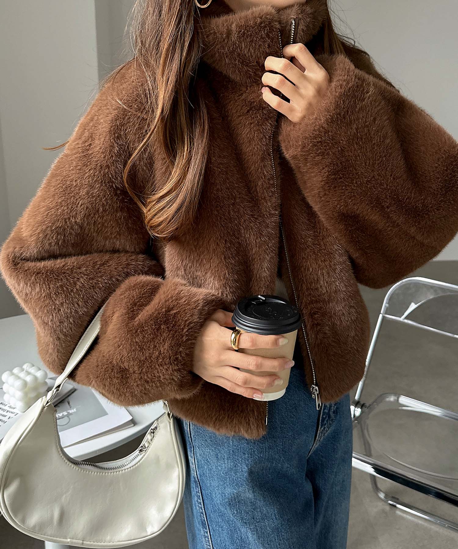 楽天市場】ショート丈 ファーコートの通販