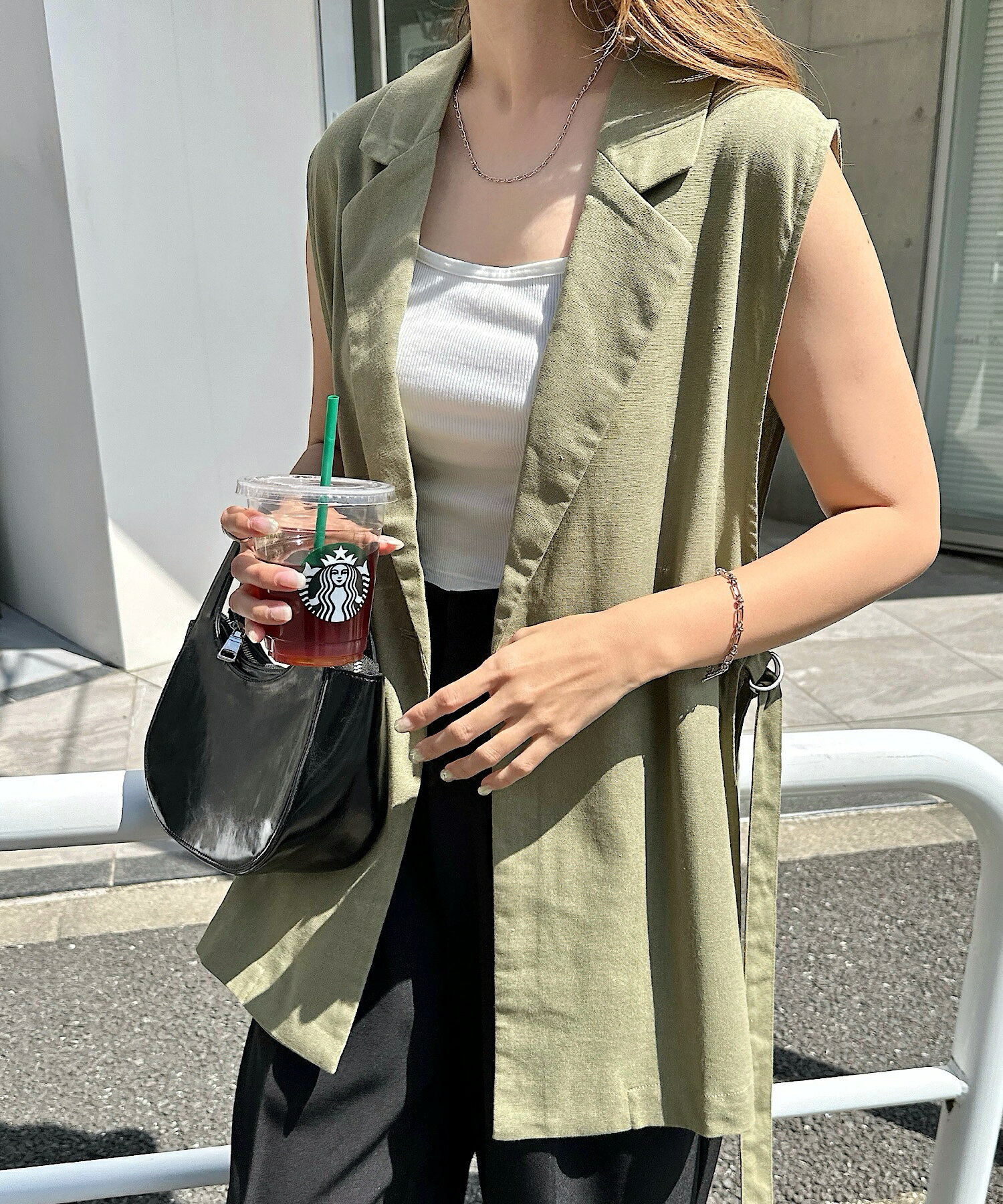 楽天市場】麻(カラーカーキグリーン)(ベスト・ジレ|トップス 楽天市場】麻(カラーカーキグリーン)(ベスト・ジレ|トップス