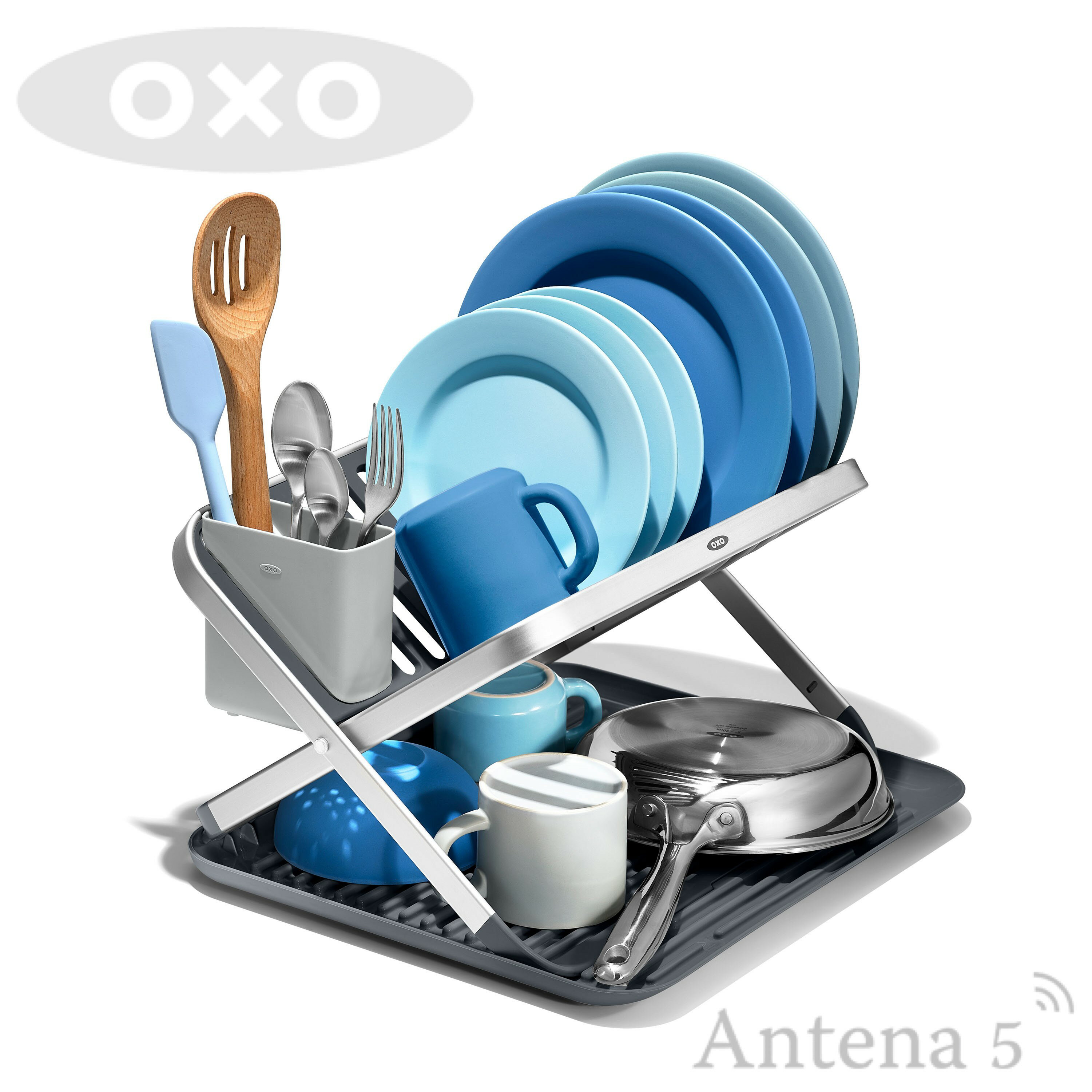 楽天Antena5OXO フラットディッシュラック 【デザイン雑貨 キッチン収納 台所 OXO インテリア 食器棚 収納スペース 台所収納】