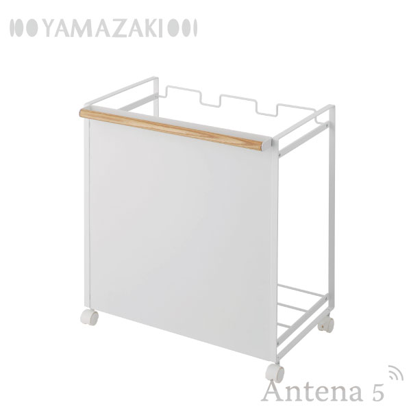 Yamazaki tosca 目隠し分別ダストワゴン 3分別【トスカ キッチン 食卓 料理 ゴミ箱 リサイクル デザイ..