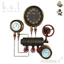 《全2種》b.c.l Steampunk WALL CLOCK スチームパンク ウォールクロック 【デザイン雑貨 インテリア 温湿時計 温度計 湿度計 掛時計 壁掛け時計 オブジェ ガレージ 趣味 リビング】