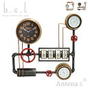 《全2種》b.c.l Steampunk WALL CLOCK with ダイアル スチームパンク ウォールクロック 【デザイン雑貨 インテリア デザイン雑貨 温湿時計 デザイン雑貨 温度計 湿度計 掛時計 壁掛け時計 オブジェ ガレージ 趣味 リビング】