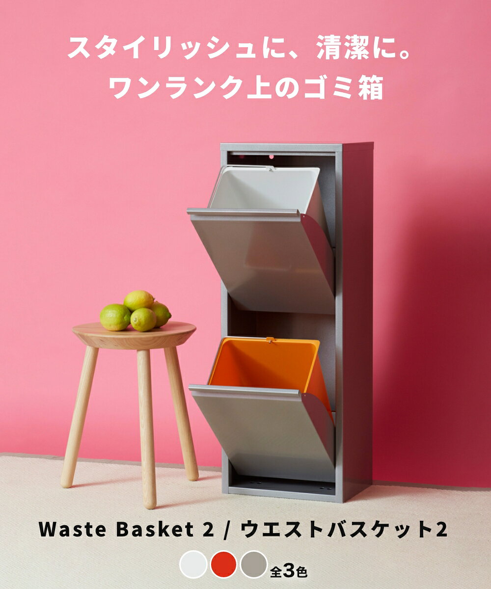 ◆DOTTUS ウエストバスケット2 Waste Basket2 分別ゴミ箱 【デザイン雑貨 ゴミ入れ 収納 リビング キッチン ダストボックス インテリア ドッタス】◆ [2]