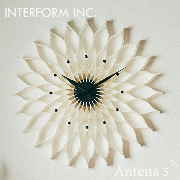 《全2色》INTERFORM 掛け時計 Leffard ルファール クロック 【インターフォルム 掛時計 壁時計 デザイン雑貨 ウォールクロック お祝い 北欧 インテリア ダブルフェイス 両面時計】のサムネイル
