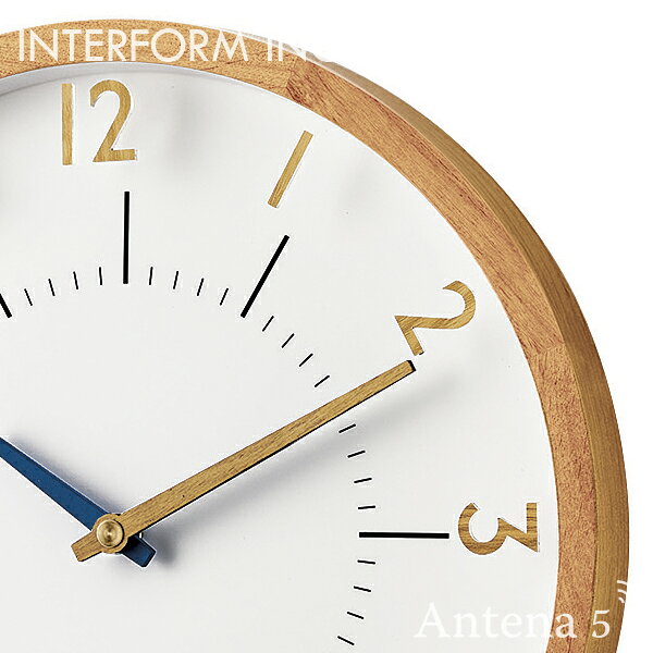 《全2色》INTERFORM 掛け時計 Oland オラント クロック 【インターフォルム 掛時計 壁時計 デザイン雑貨 ウォールクロック お祝い 北欧 インテリア 電波式時計】◇ [3]