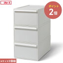 ライクイット クローゼットシステム 引出し(M) 3個組 【衣装ケース 収納ケース 収納ボックス 収納 収納棚 引き出し プラスチック 3段 奥行50 一人暮らし 新生活 like-it】