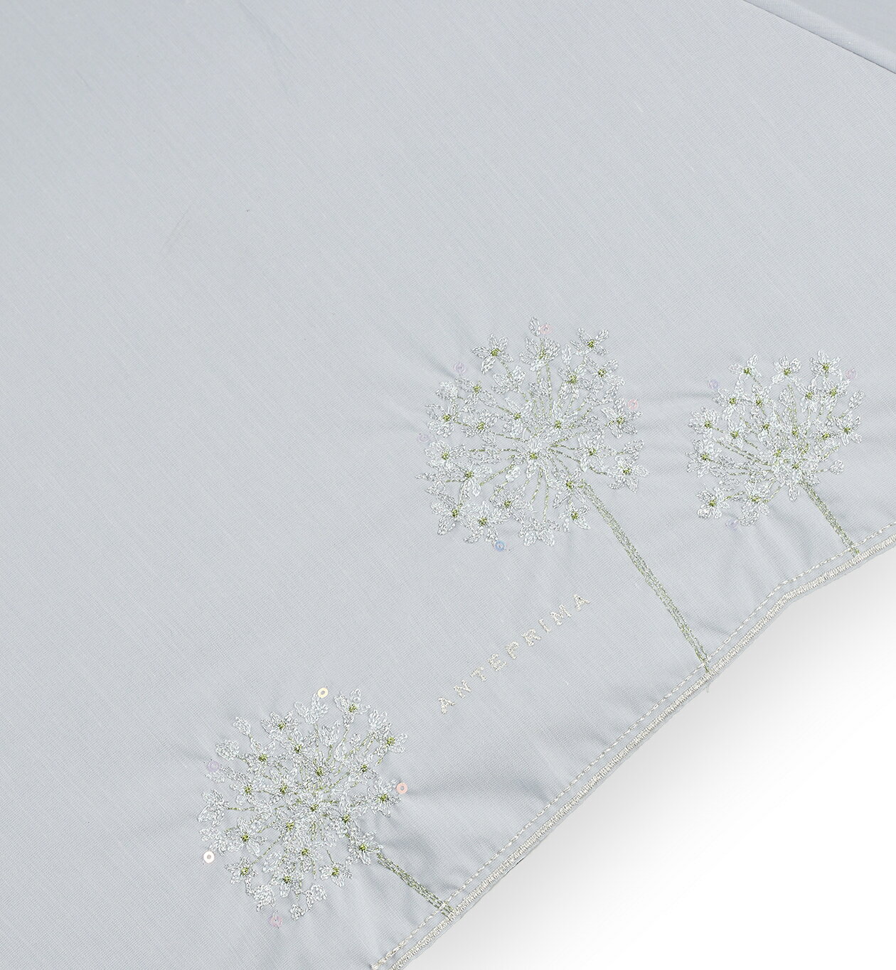 【ポイント3倍 6/27 01:59まで】【ANTEPRIMA公式】 アンテプリマ アリウム柄刺繍晴雨兼用折りたたみ傘 シルバーグレー E1AN22004M 傘 日傘 紫外線 対策 日よけ レディース ブランド ギフト プレゼント
