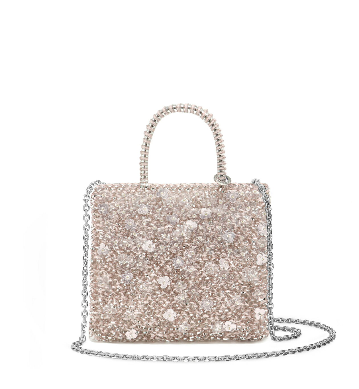 【ポイント3倍 2/1 23:59まで】【ANTEPRIMA公式】 アンテプリマ ワイヤーバッグ カンポ フィオリート スモール パウダリーピンクシルバー PB24SU90HH ミニバッグ バッグ 普段使い レディース ななめ掛け 2WAY ブランド ギフト プレゼントのサムネイル