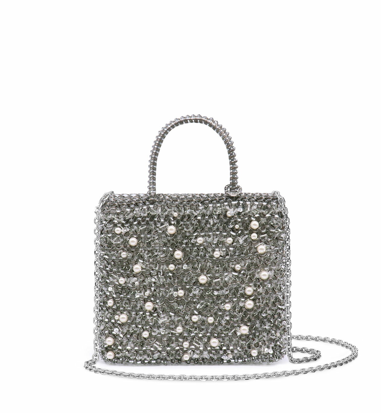 【ポイント3倍 11/27 01:59まで】【ANTEPRIMA公式】 アンテプリマ ワイヤーバッグ ペルラ グリッター スクエア スモール ファンゴカーキシルバー PB25SAT0GD ミニバッグ バッグ 普段使い レディース ブランド ギフト プレゼントのサムネイル