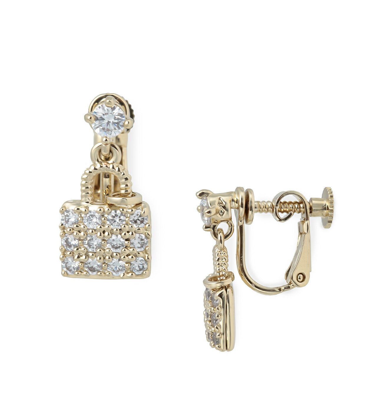 【ポイント3倍 12/1 23:59まで】【ANTEPRIMA公式】 アンテプリマ キュービックジルコニア ワイヤーバッグ イヤリング ゴールド ETAME03...