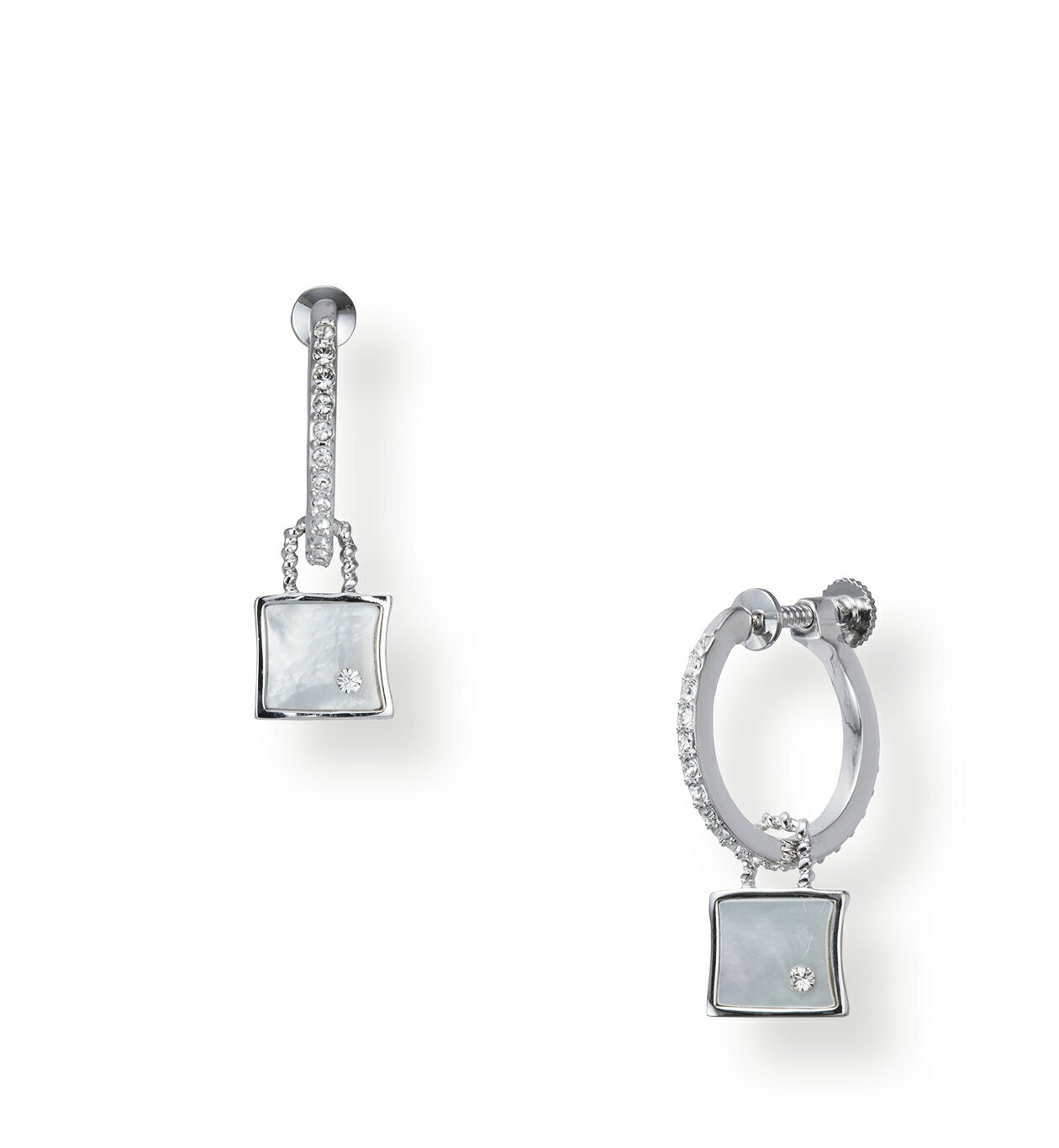 【ポイント3倍 12/1 23:59まで】【ANTEPRIMA公式】 アンテプリマ 白蝶貝ワイヤーバッグ フープイヤリング シルバー ETAME0389 アクセ...