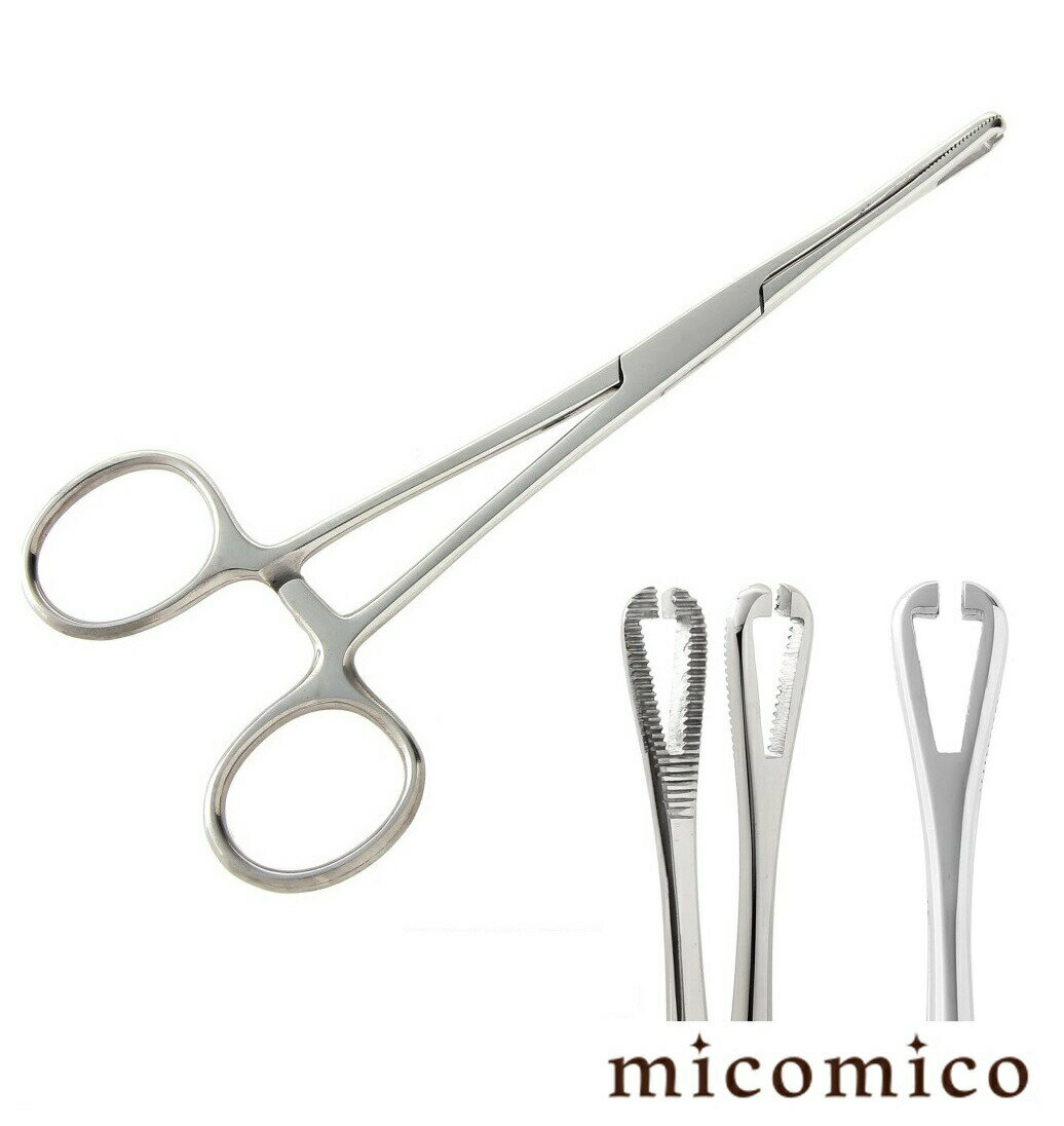 Pennington Forceps Mini Type with Slotボディピアス ピアッシング ピアッシングツール ステンレス ツール 鉗子 シザープライヤー プライヤー フォーセップ