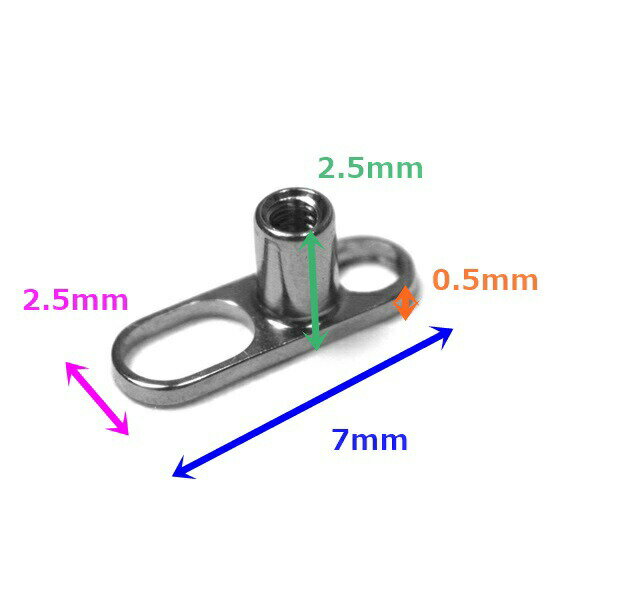 チタニウム・マイクロダーマル＆Jewelled Flatdiscボディピアス マイクロダーマル 小さい ミニ マイクロ ピアス チタニウム G5 ファーストピアス 出にくい アレルギー 起きにくい フラット ディスク 選べる ジュエル カラー サイズ 3mm 4mm 5mm