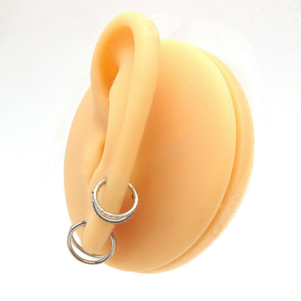 ボディピアス ☆ワンタッチ・ラウンド・クリッカー・セグメントリング (16G)1.2mmボディピアス 片耳 ビーズリング ボディピアス サージカルステンレス 316L ラウンド クリッカー セグメント リング 簡単 装着 ワンタッチ 16G 16ゲージ