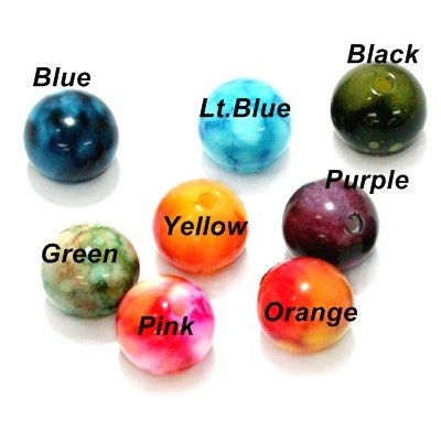 UVアクリルNewマーブルボール (14G)1.6mmボディピアス キャッチ パーツ UVアクリル アクリル ネジボール マーブル 模様 選べるカラー ボール ボールサイズ 5mm 6mm 8mm 14G 14ゲージ