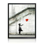 【送料込】 アートパネル Banksy バンクシー Red Ballon 風船と少女 玄関 グラフティ アートポスター おしゃれ 絵画 風刺画 インテリア 壁掛け 寝室 リビング スタイリッシュ ギフト 新築祝い 新生活 送料無料 ssx