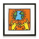 【送料込】 アートパネル Keith Haring キース・ヘリング Untitled, (world) キース ヘリング モダン 玄関 アートフレーム おしゃ...