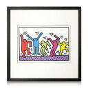 【送料込】 アートパネル Keith Haring キース・ヘリング Untitled (dance) キース ヘリング モダン 玄関 アートフレーム おしゃれ 絵画 額入り フレーム付き インテリア 壁掛け 寝室 リビング ギフト プレゼント 新生活 送料無料 ssx(3)