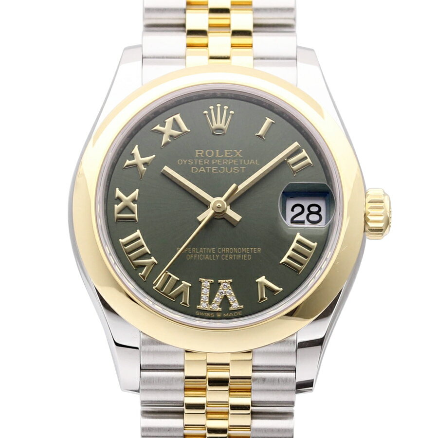 デイトジャスト 腕時計（メンズ） 新品 ロレックス デイトジャスト ref.278243VI オリーブグリーン/ローマン/VIダイヤ