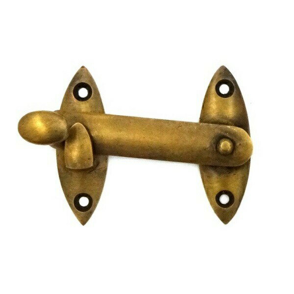 ラッチ 打掛 打掛錠 真鍮 金具 ラッチ錠 打掛け かんぬき 閂 金物 アンティークゴールド スライド 引き戸 建具 キャビネット 鍵 後付け鍵 おしゃれ ゴー...