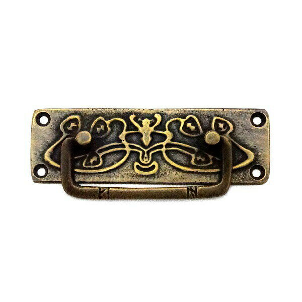 とって 取っ手 取手 かん 真鍮 ゴールド アンティーク レトロ クラシック ヴィンテージ風 家具 茶箱 キャビネット 棚 引出し 引き出し 扉 ドア フック ...