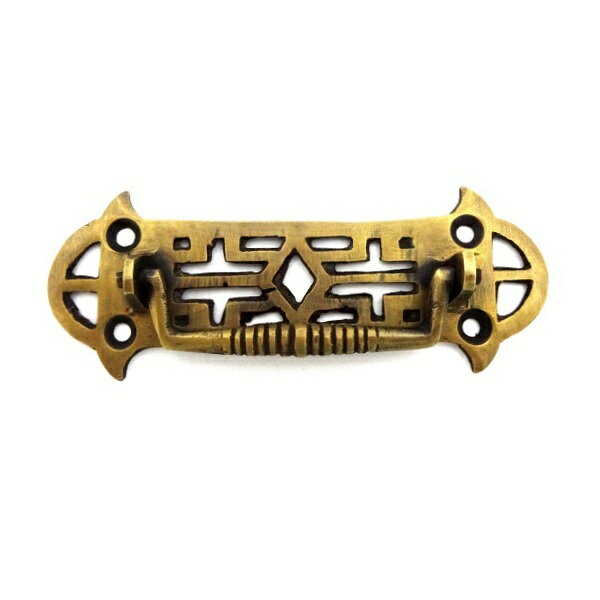 とって 取っ手 取手 かん 真鍮 ゴールド アンティーク レトロ クラシック ヴィンテージ風 家具 茶箱 キャビネット 棚 引出し 引き出し 扉 ドア フック ...