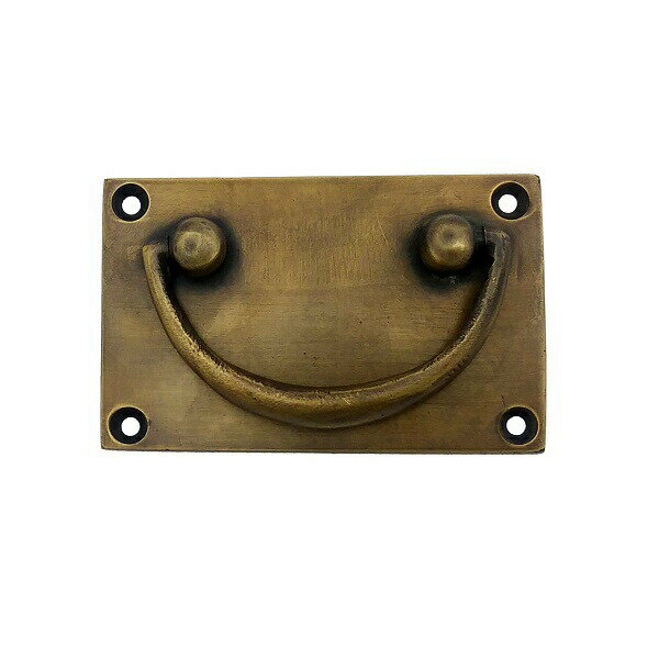 とって 取っ手 取手 かん 真鍮 ゴールド アンティーク レトロ クラシック ヴィンテージ風 家具 茶箱 キャビネット 棚 引出し 引き出し 扉 ドア フック パーツ 建具 建材 リメイク DIY 修理 交換 取り換え 屋内 オイルステイン塗装 取付ねじ付属 プレゼント ネコポス発送