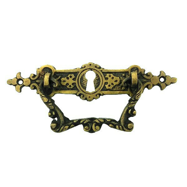 とって 取っ手 取手 かん 真鍮 ゴールド アンティーク レトロ クラシック ヴィンテージ風 家具 茶箱 キャビネット 棚 引出し 引き出し 扉 ドア フック ...