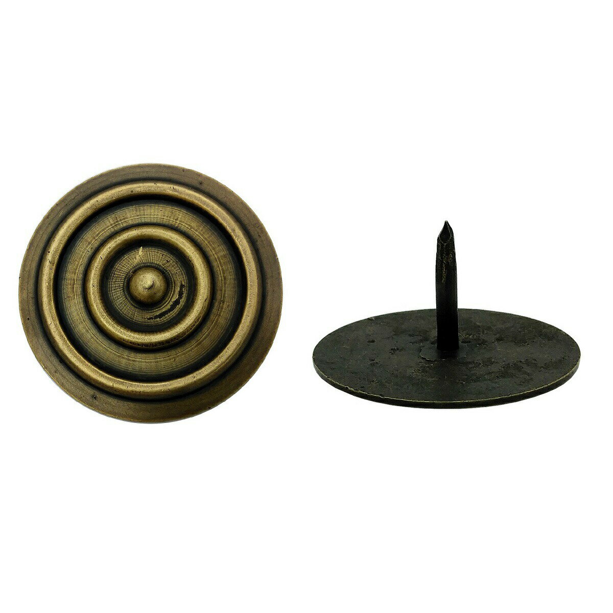 太鼓鋲 たいこびょう 装飾鋲 真鍮 ゴールド アンティーク レトロ クラシック ヴィンテージ風 家具 扉 キャビネット 棚 引出し 引き出し 扉 ドア パーツ ...