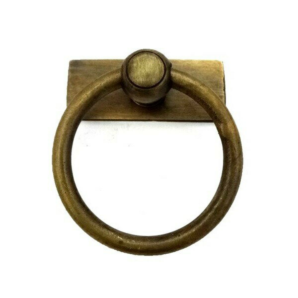 とって 取っ手 取手 リング 真鍮 ゴールド アンティーク レトロ クラシック ヴィンテージ風 家具 棚 引出し 引き出し 扉 ドア フック パーツ 建具 建材...