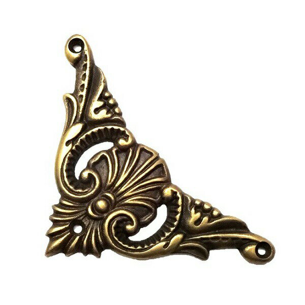 コーナー金具 真鍮 ノブ 引き出し アンティークゴールド 家具 キャビネット オイルステイン 木ねじ インドネシア ハンドメイド