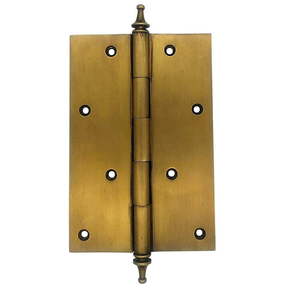 蝶番 丁番 ヒンジ 真鍮 ゴールド アンティーク レトロ クラシック ヴィンテージ風 門扉 扉 ドア 蓋 パーツ 建具 建材 リメイク DIY 修理 交換 取り換え オイルステイン塗装 取付ねじ付属 ネコポス発送