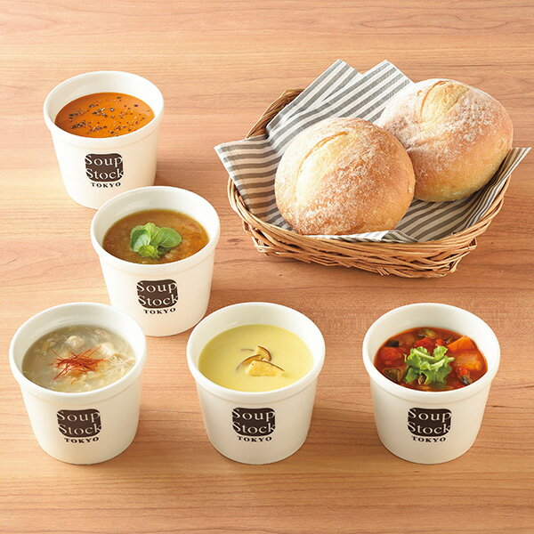 送料込｜スープストックトーキョー / 人気スープ（6種6パック）とパンのセット【送料込／本体4426円＋送料660円】 (包装× のし× 定型文メッセージカード×)のサムネイル
