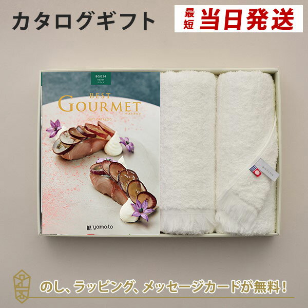 グルメカタログギフト BEST GOURMET(ベストグルメ)＜BG024 ナヴィエ＞+今治フェイスタオルセット【結婚内祝い 出産内祝い 結婚祝い 入進学内祝い 入学 卒業 御礼 各種お返しにおすすめなギフトカタログ】