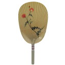送料無料|美濃和紙 水うちわ 小判型(アザミ)