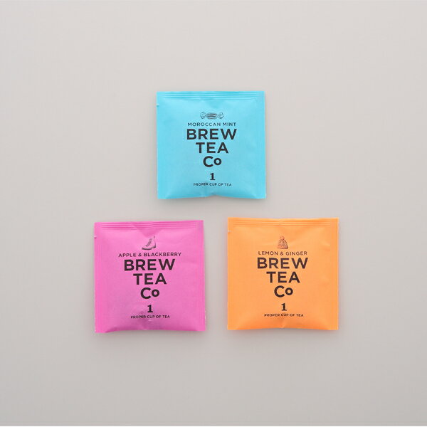 Brew Tea Co. / TEA BAGS ティー 3コセット(レモン＆ジンジャー、モロッカンミント、アップル＆ブラックベリー)