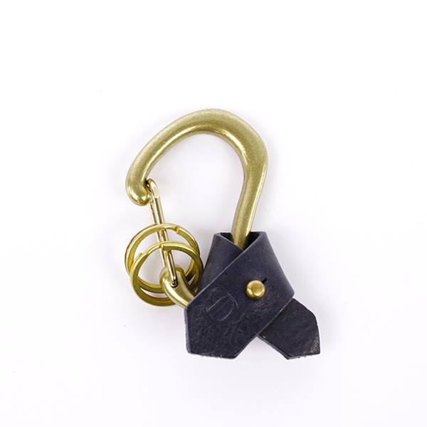 KARABINER RIBBON KEYRING NVY 【父の日 お中元 各種お祝いお返しにおすすめなギフト】