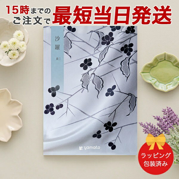カタログギフト 沙羅<萩(はぎ)> 【 当日15時までの注文であす楽対応 ラッピング包装済み】|香典返し 満中陰志 忌明志 香典 お返し 法事 仏事 弔事 粗供...