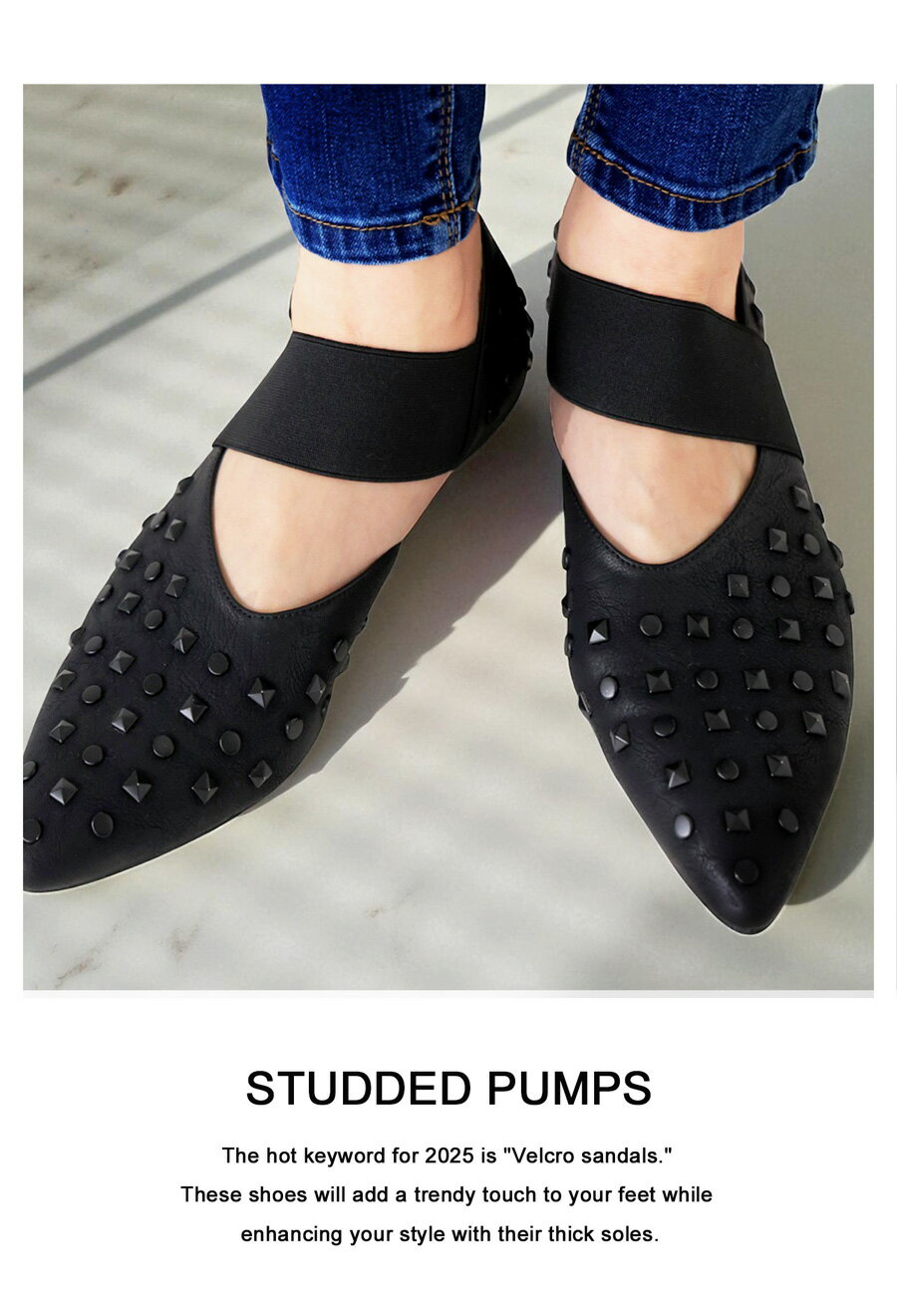 スタッズパンプス レディース ローヒール 靴 くつ 送料無料・8月9日10時〜発売。メール便不可