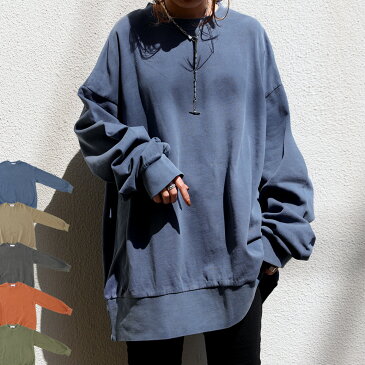 プルオーバー レディース トップス 長袖 綿100 ゆったり・6月10日0時〜再再販。メール便不可