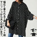 ドット柄シャツ シャツ レディース トップス 長袖 送料無料・再再販。(80)メール便可