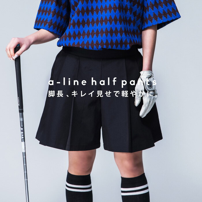 ANTIQUA GOLF×STCH プリーツハーフパンツ レディース 送料無料・3月19日10時～再再販。(80)メール便可 母の日