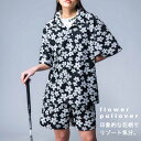 ANTIQUA GOLF×STCH 花柄 開襟トップス レディース 送料無料 再販。メール便不可 母の日