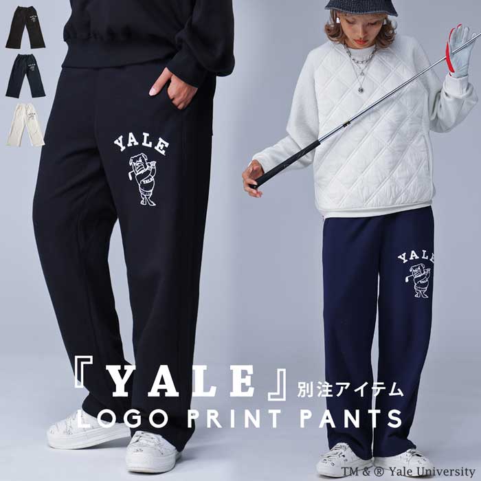 別注 YALE ANTIQUA GOLF ロゴパンツ レディース 送料無料・メール便不可