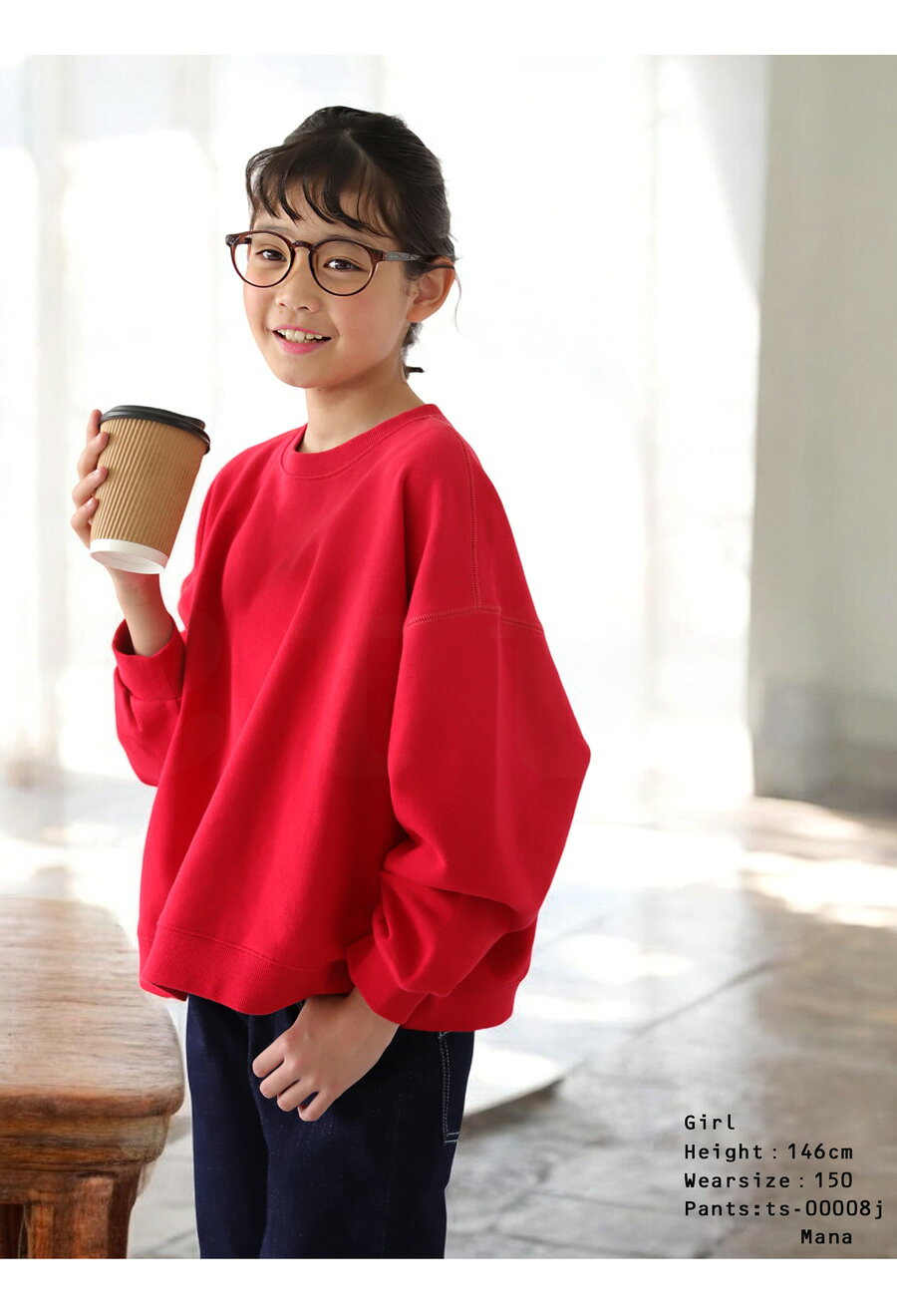 ショート丈裏毛プルオーバー スウェット 子供服 ジュニア・メール便不可 JR【261B】