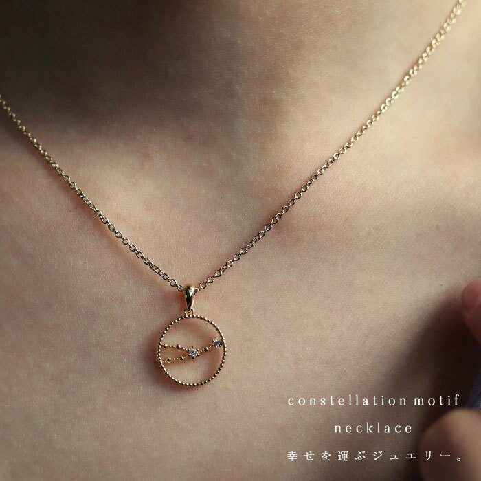 アクセ送料無料 ネックレス アクセサリー 星座 ペンダント 12星座 誕生月・(10)メール便可