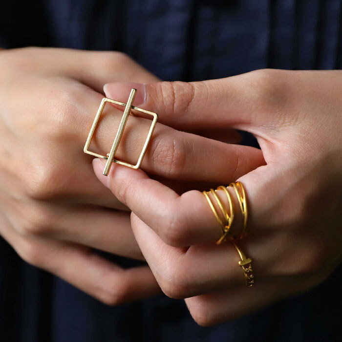 アクセ送料無料 指輪 アクセサリー リング 金属アレルギー対応 ニッケルフリー 真鍮 シルバー ゴールド..